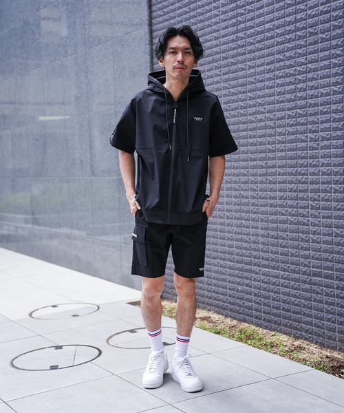 パーカー (RM)「LUXE/R GOLF」ストレッチ クロス ジップ 半袖 パーカ
