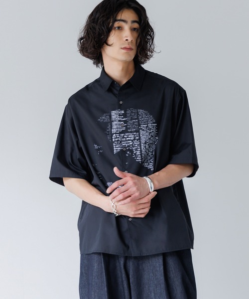「SINSS」 半袖シャツ SMALL ブラック メンズ_画像8