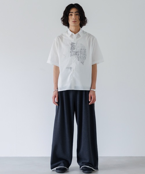 「SINSS」 半袖シャツ SMALL ブラック メンズ_画像9