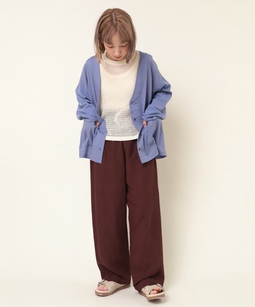 「RNA-N」 スラックス MEDIUM サックスブルー レディース_画像4