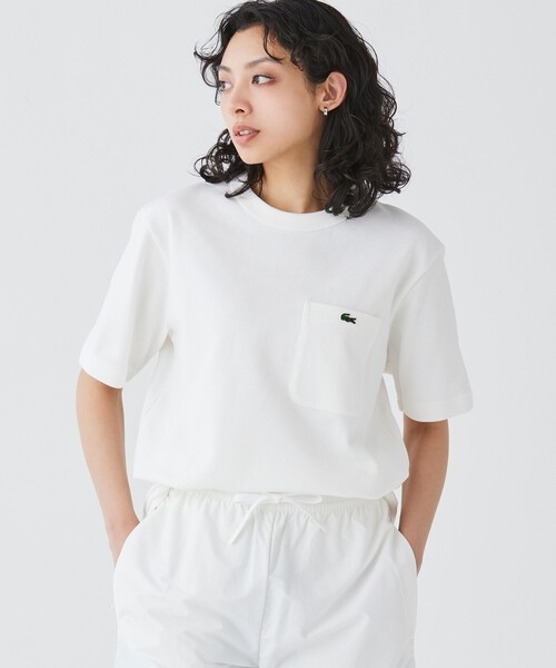 「LACOSTE」 半袖Tシャツ 5 ホワイト メンズ_画像3