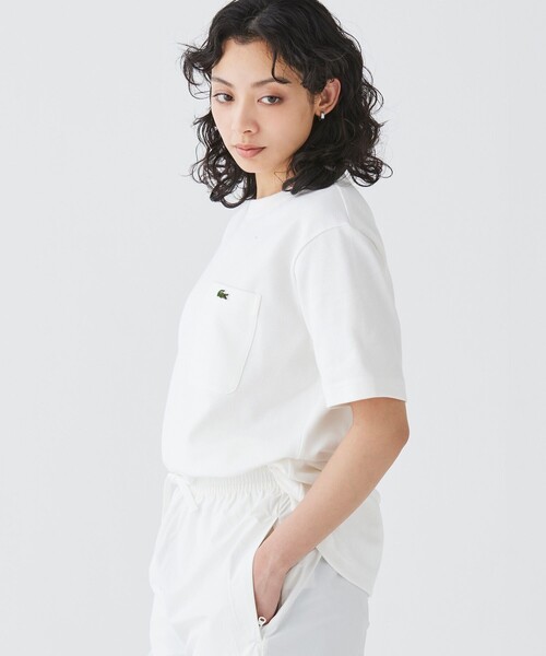 「LACOSTE」 半袖Tシャツ 5 ホワイト メンズ_画像4