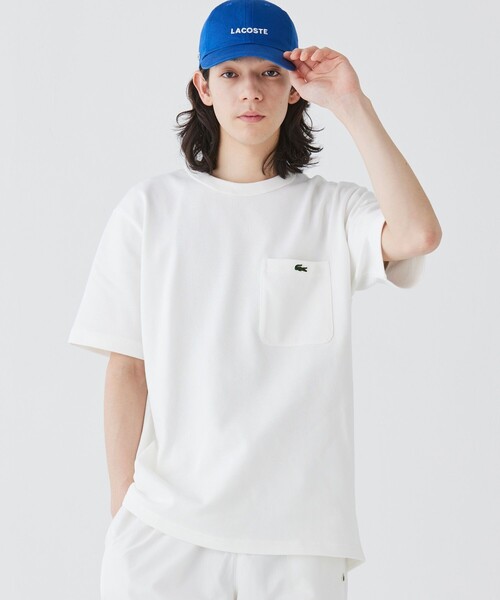 「LACOSTE」 半袖Tシャツ 5 ホワイト メンズ_画像5