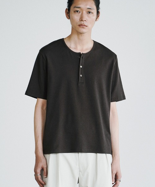 WYM LIDNM tシャツ REFINED RIB STRETCH HENLEY TEE メンズ レディース