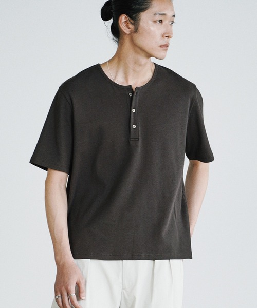 WYM LIDNM tシャツ REFINED RIB STRETCH HENLEY TEE メンズ レディース