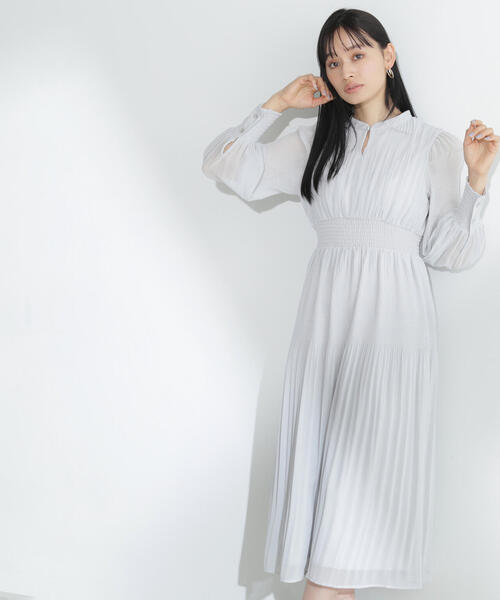 「NATURAL BEAUTY BASIC」 長袖ワンピース MEDIUM パープル レディース_画像2