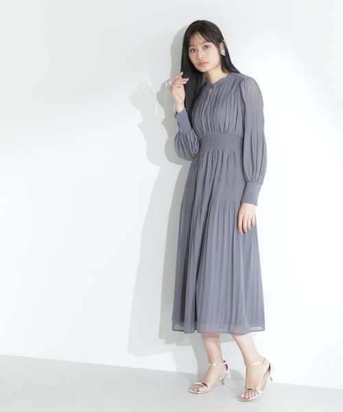 「NATURAL BEAUTY BASIC」 長袖ワンピース MEDIUM パープル レディース_画像6