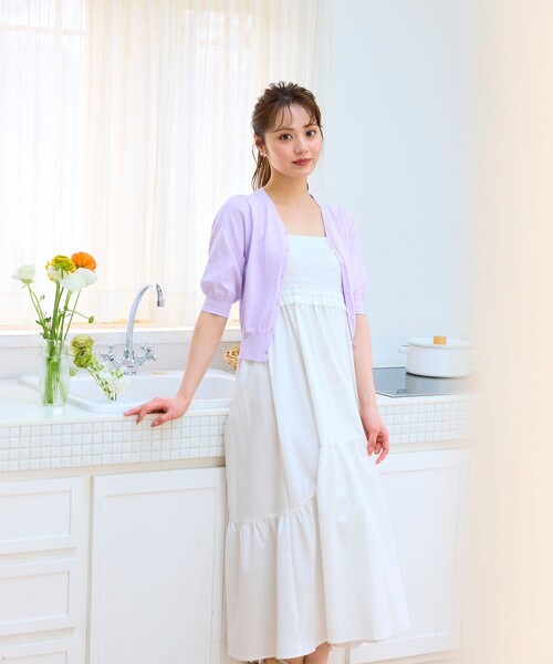 「Feroux」 カーディガン F レッド レディース_画像3