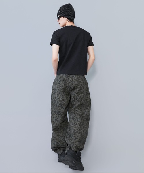SPINNS（スピンズ） ワイドパンツ パンツ ヒョウ柄バルーンパンツ