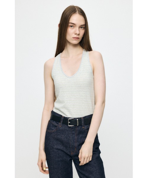MOUSSY（マウジー） タンクトップ ノースリーブ BACK CROSS CUP タンク
