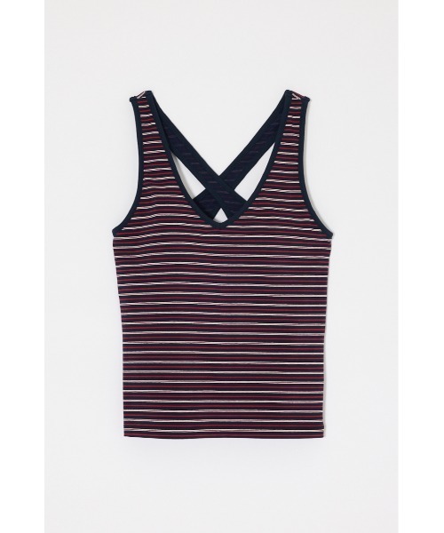 MOUSSY（マウジー） タンクトップ ノースリーブ BACK CROSS CUP タンク