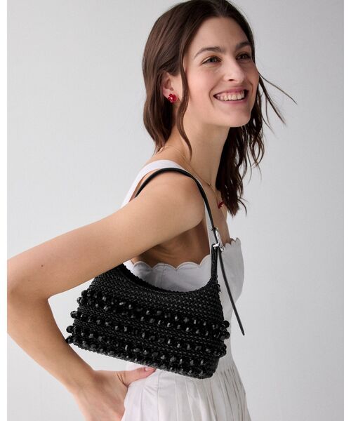 ✨️極美品✨️ケイトスペード クラッチバッグ ストロー かごバッグ 袋付き kate spade NEW YORK（ケイト・スペード ニューヨーク） ショルダー
