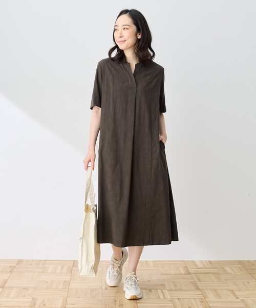 DECOY SINCE 1981 ワンピース 半袖 キーネックジャガードワンピース