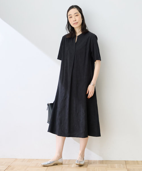 DECOY SINCE 1981 ワンピース 半袖 キーネックジャガードワンピース