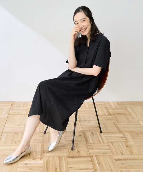 DECOY SINCE 1981 ワンピース 半袖 キーネックジャガードワンピース