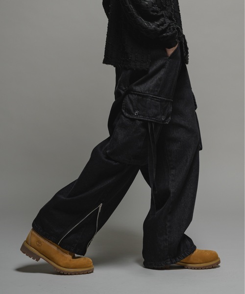 「Casper John」 デニムパンツ X-SMALL ブラック メンズ_画像7