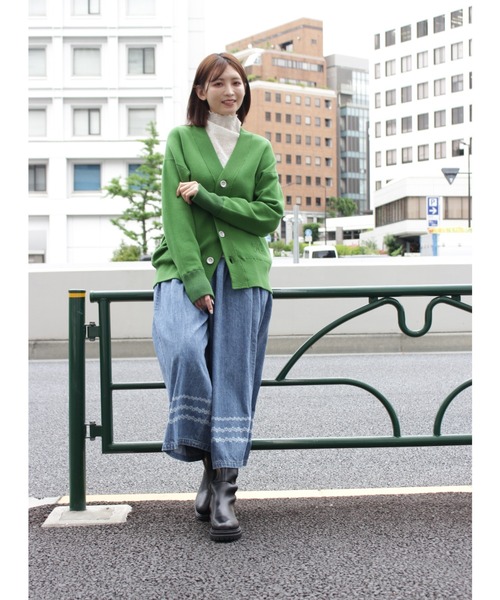 「H.A.K」 デニムパンツ 1 ネイビー レディース_画像4