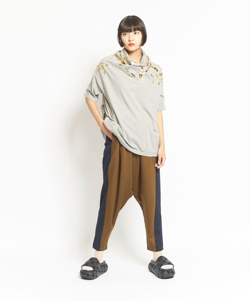 「gomme」 サルエルパンツ MEDIUM ブラック レディース_画像6