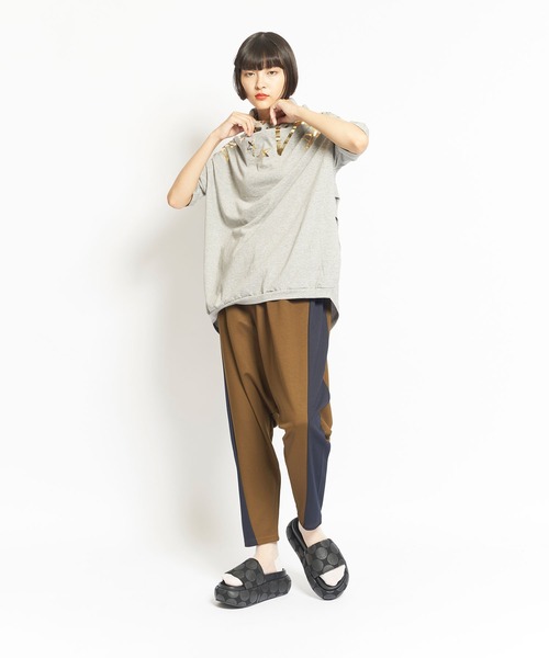「gomme」 サルエルパンツ MEDIUM ブラック レディース_画像7