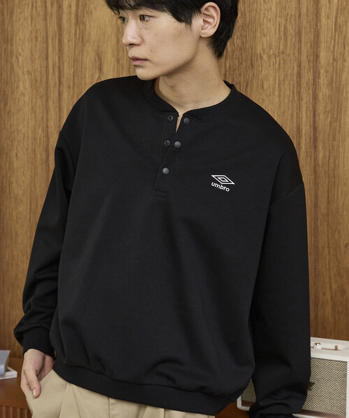 トレーナー スウェット UMBRO × PUBLUX/アンブロ 「セットアップ対応」ダンボール ヘンリーネック スウェット プルオーバー　限定展開 メンズ レディース | umbro | 21