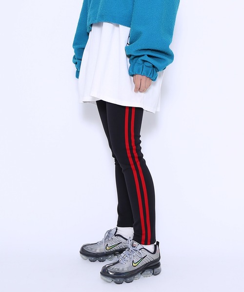 新品　キャメル　レギンス PUNYUS レギンス スパッツ ラインレギンスパンツ レディース