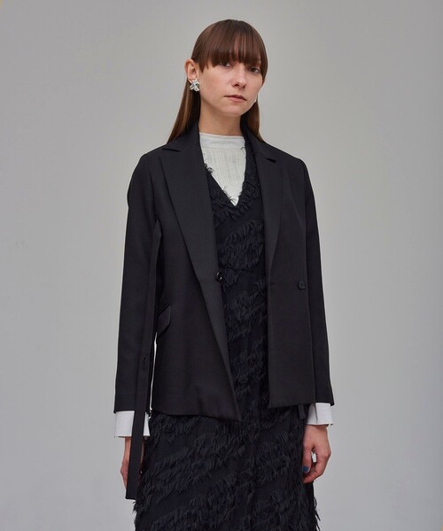 未使用UNITED TOKYO エターナルツイルアシメジャケット　ブラック UNITED TOKYO（ユナイテッドトウキョウ） ジャケット テーラード