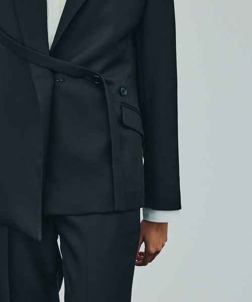 未使用UNITED TOKYO エターナルツイルアシメジャケット　ブラック エターナルツイルアシメジャケット（テーラードジャケット）｜UNITED