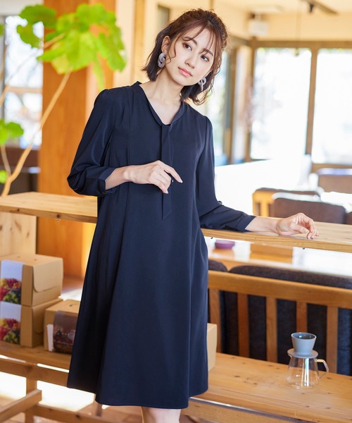ワンピース 洗える 大人上品なボウタイワンピース Zozotown Paypayモール店 通販 Paypayモール