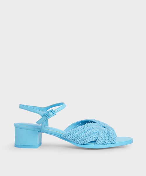 CHARLES ＆ KEITH サンダル ニット ブロックヒールサンダル