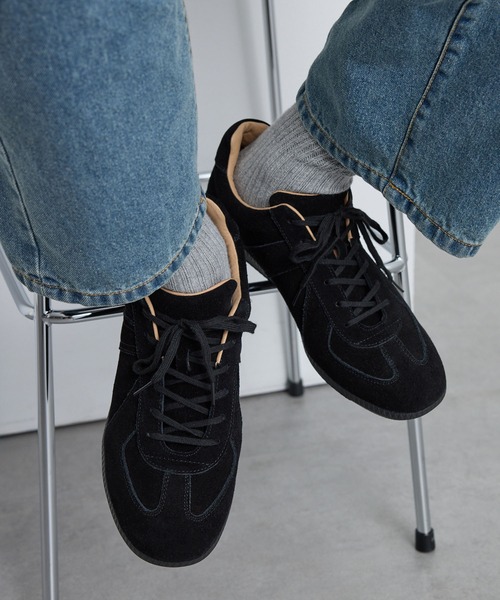【ブラック系その他1】【一部店舗+WEB限定】ジャーマントレーナー スニーカー GERMAN TRAINER（ジャーマントレーナー） スニーカー レースアップ