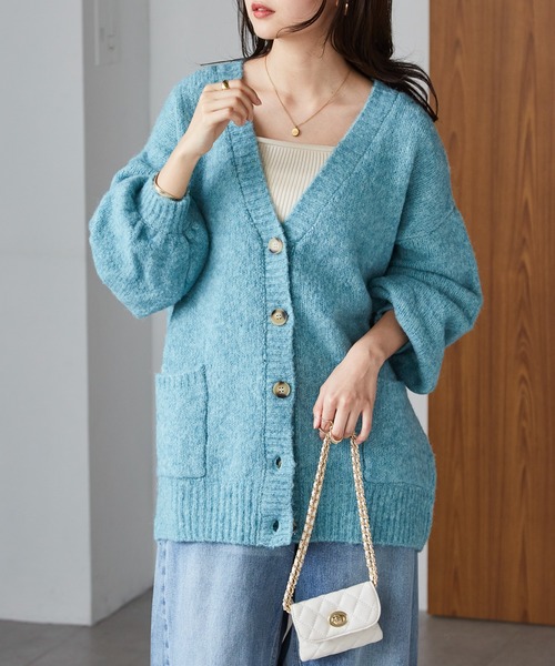 RANAN（ラナン） カーディガン カラーオーバーニットカーディガン