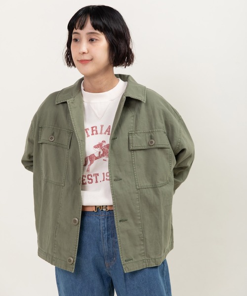 My Fav. CHILD WOMAN ミリタリージャケット モッズコート 綿ツイル