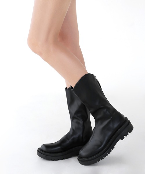 minsobi（ミンソビ） ブーツ ラウンドカットショートブーツ レディース