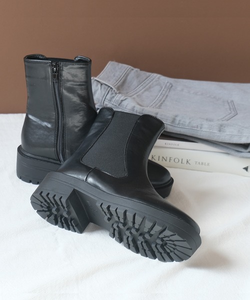 AmiAmi（アミアミ） ブーツ トラックソール サイドゴアブーツ/サイド