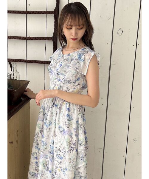 【6/11まで限定価格】dazzlin 2wayカラーバックティアードワンピース 6/11まで限定価格】dazzlin 2wayカラーバックティアード