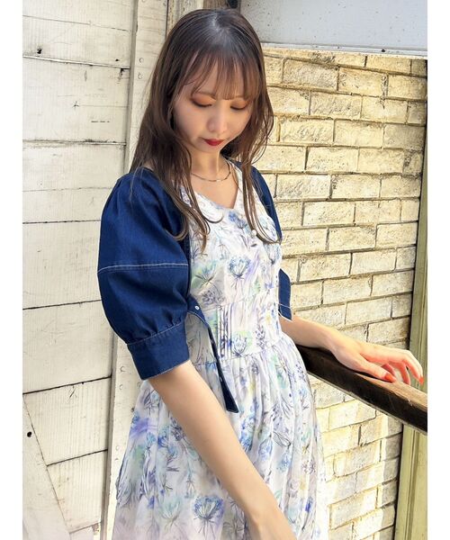 dazzlin ワンピース 2WAYカラーバックティアードワンピース