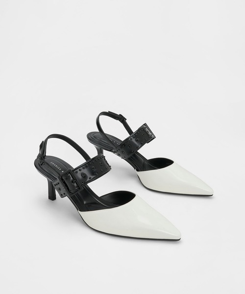 CHARLES ＆ KEITH パンプス Sepphe セフェ スタッズストラップ