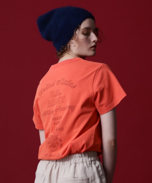 AVIREX tシャツ 「COLLECTION」WEST POINT EMBROIDERY FADE WASH T-SHIRT /ウェスト ...