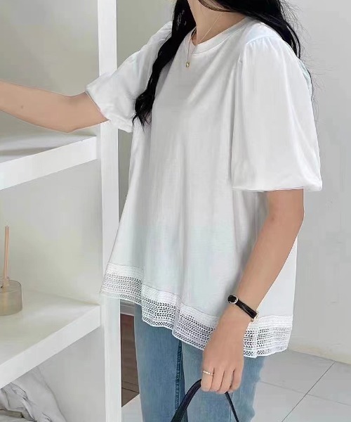 tシャツ 裾カーブバルーントップス レディース 裾カーブバルーントップス【宅配便】 | Fit more