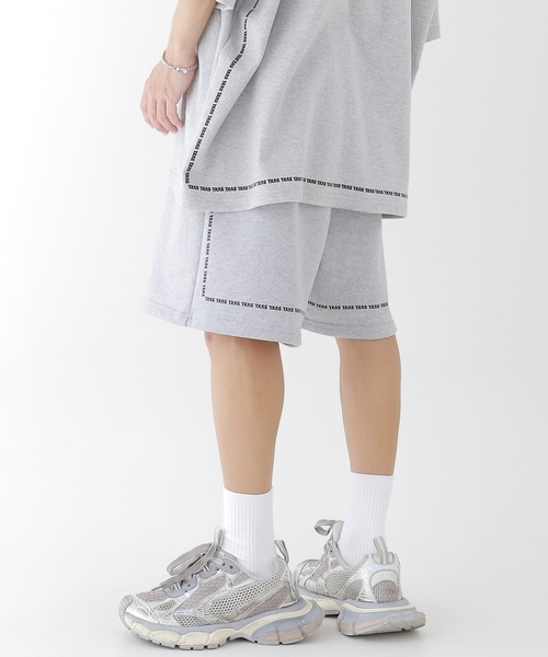 minsobi スウェットパンツ ジャージ ロゴスウェットハーフパンツ