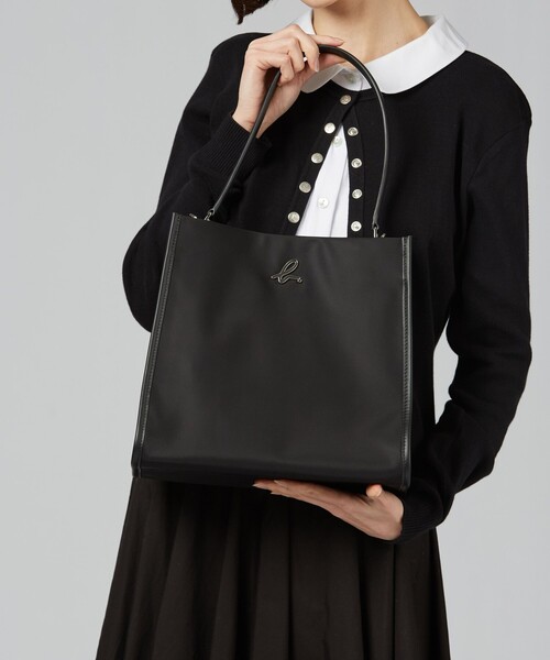 WEB限定　アニエスベー 2wayトートバッグ オールレザー　ブラック agnes b.（アニエスベー） トートバッグ 2wayトートバッグ WAS37-03