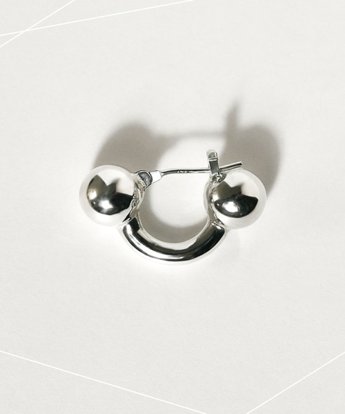 e.m. ピアス SILVER925 フープボールピアス/レディース/メンズ