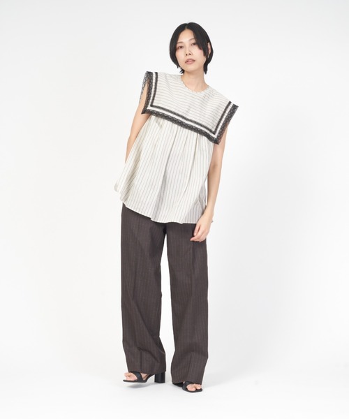 THE SHINZONE スラックス パンツ PIN STRIPE SLACKS ピン