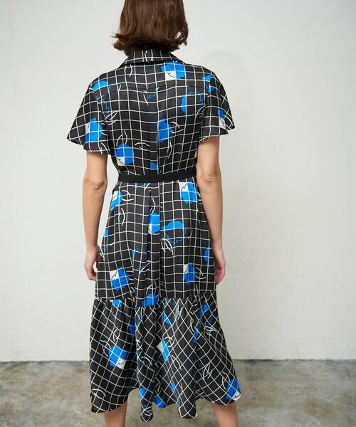 GRACE CONTINENTAL ／フラワーシャツワンピース ラインフラワーシャツドレス / GRACE CONTINENTAL | GRACE