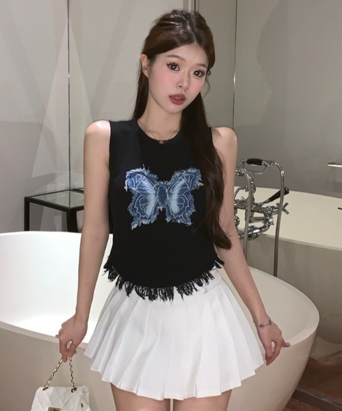 か12★ VALENTINO BOUTIQUE ノースリーブ ニット セーター か12☆ VALENTINO BOUTIQUE ノースリーブ ニット セーター