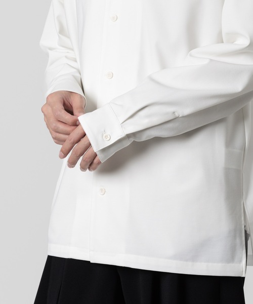 PE/RY ストレッチトロピカル オーバーサイズドオープンカラー L/S シャツ ATTACHMENT（アタッチメント）の「PE/RY ストレッチトロピカル