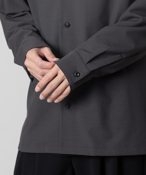 【中古】アタッチメント 24AW PE/RY STRETCH TROPICAL OVERSIZED OPENCOLLAR L/S シャツ オープンカラー 2 ホワイト ATTACHMENT（アタッチメント） シャツ PE/RY ストレッチトロピカル