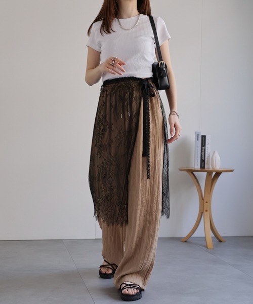 タマキニイメ♡ラップスカート　巻きスカート sakishimatokyo スカート レース巻きスカート/ラップスカート