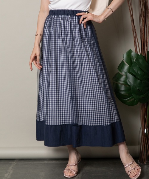 アナちゃん専用 BLUE LABEL チェック柄チュールフレアスカート 16f5e35554da56d999bc925345da6d
