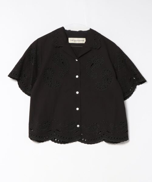 ブラウス シャツ Paisley lace loose shirt「WOMENS」 レディース THE SHINZONE シャツ ブラウス PAISLEY OPEN COLLAR SHIRT